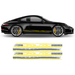 Scratched Two Colors Racing Stripes set for Porsche Carrera