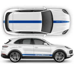 Racing Decals Set in One Color for Porsche Cayenne / Macan