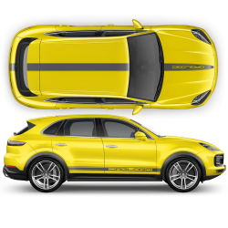 Racing Decals Set in One Color for Porsche Cayenne / Macan