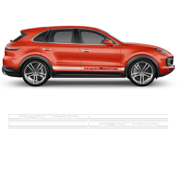 Racing Decals Set in One Color for Porsche Cayenne / Macan