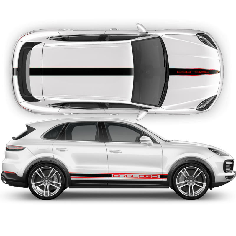 Racing Decals Set in Two Colors for Porsche Cayenne / Macan