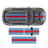 Martini Style Racing Stripes for Cayenne / Macan