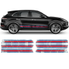 Martini Style Scratched Racing Stripes for Cayenne / Macan