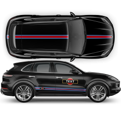 Thin Martini Style Racing Stripes Set for Porsche Cayenne