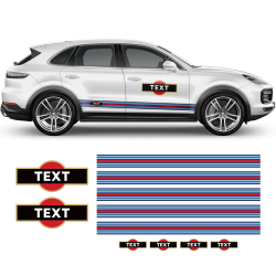 Thin Martini Style Racing Stripes Set for Porsche Cayenne