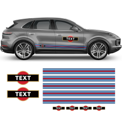 Thin Martini Style Racing Stripes Set for Porsche Cayenne