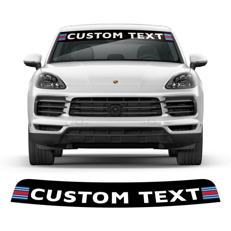 Windshield Martini Racing decals for Cayenne / Macan