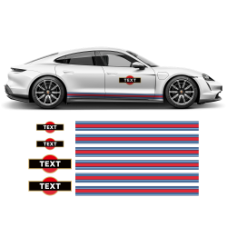 19' Martini Style Racing stripes for Porsche Taycan