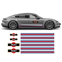 19' Martini Style Racing stripes for Porsche Taycan