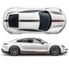 Scratched Racing stripes set Two colors for Porsche Taycan