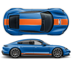 Gulf 19' Racing Stripes for Porsche Taycan