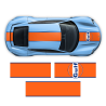 Gulf 19' Racing Stripes for Porsche Taycan