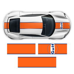 Gulf 19' Racing Stripes for Porsche Taycan