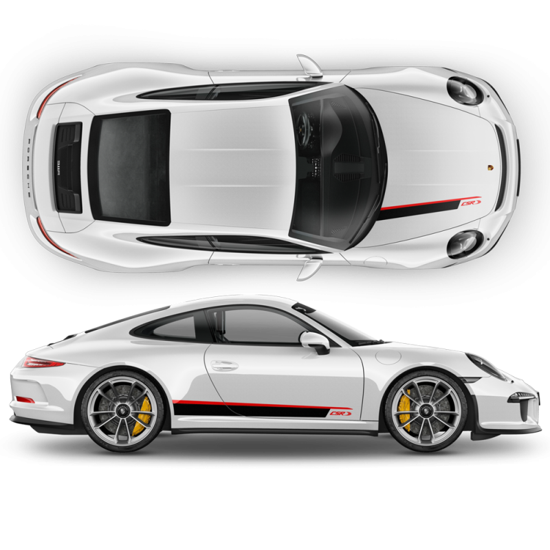 CSR RACING STRIPES Graphic Decals Set for Porsche Carerra