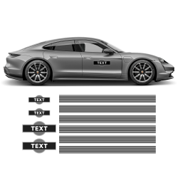 Thin Martini Style Racing Stripes Set for Porsche Taycan