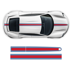 Thin Martini Style Racing Stripes Set for Porsche Taycan