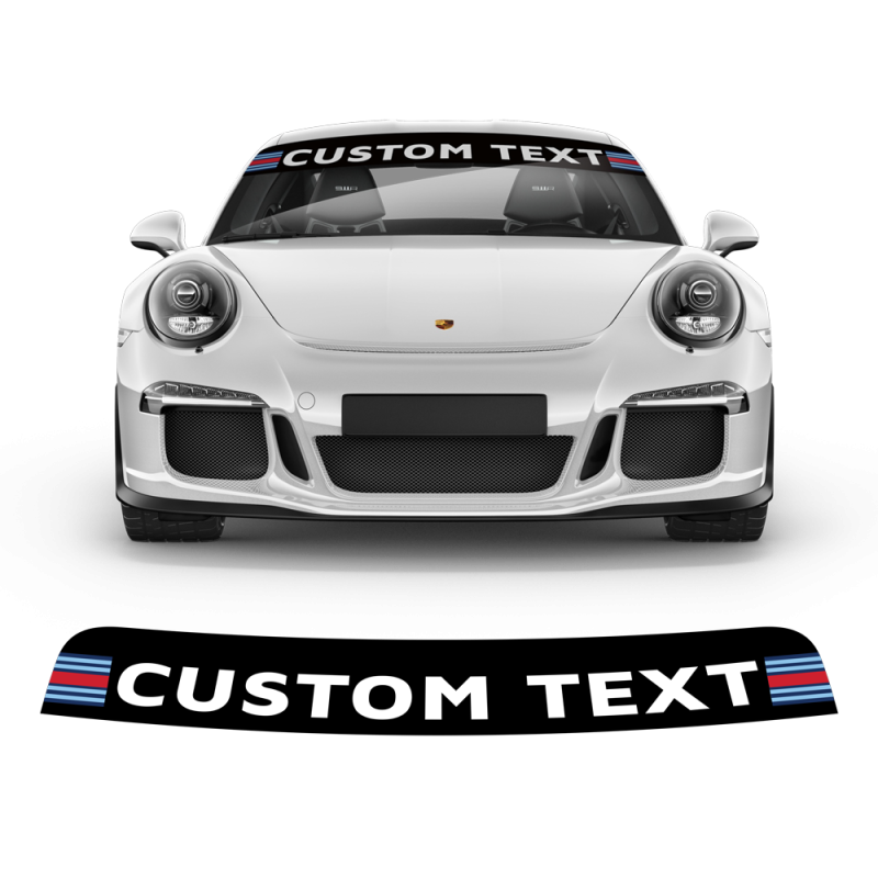 Windshield Martini Racing decals for Carrera / Cayman / Boxster / Spyder