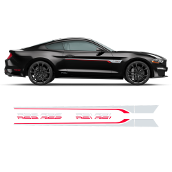 ROUSH Stage1 Stage2 Two Colors Door Stripes for Ford Mustang 2015 - 2020