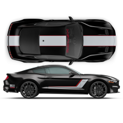 Roush Stage3 Two Colors Racing Stripes Set for Ford Mustang 2015 - 2019