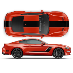 Roush Stage3 Two Colors Racing Stripes Set for Ford Mustang 2015 - 2019