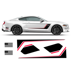 Roush Stage3 Two Colors Racing Stripes Set for Ford Mustang 2015 - 2019