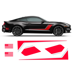 Roush Stage3 Two Colors Racing Stripes Set for Ford Mustang 2015 - 2019