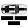 Contoured Racing Stripes over the top for Mustang 2005 - 2014