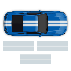 Double Racing Stripes over the top for Mustang 2005 - 2014