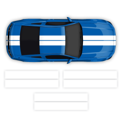 Double Racing Stripes over the top for Mustang 2005 - 2014