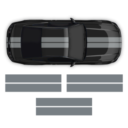 Double Racing Stripes over the top for Mustang 2005 - 2014