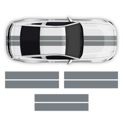 Double Racing Stripes over the top for Mustang 2005 - 2014