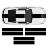 Contoured Double Racing Stripes over the top for Mustang 2005 - 2019