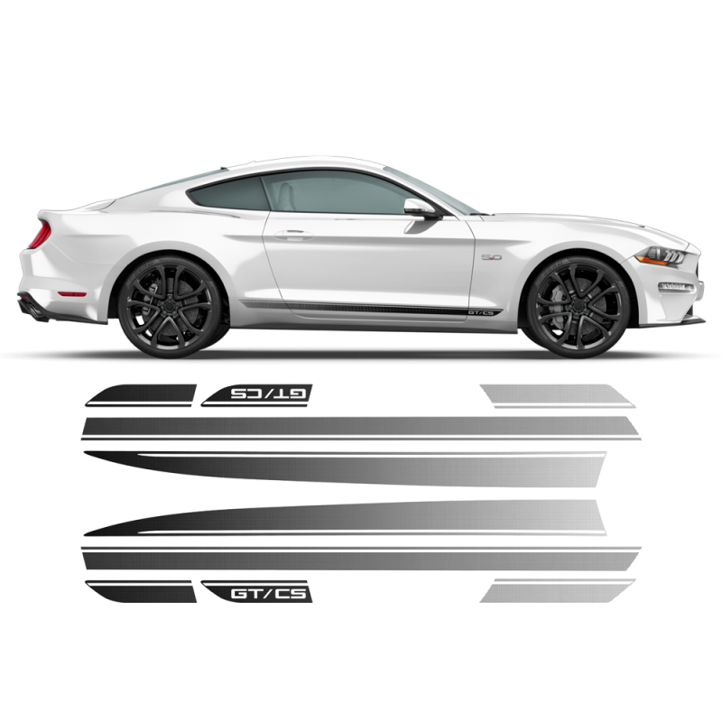 California Special GT/CS Faded Rocker Stripes for Ford Mustang 2015 - 2017