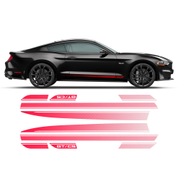 California Special GT/CS Faded Rocker Stripes for Ford Mustang 2015 - 2017