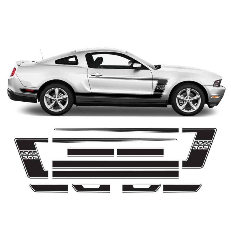 BOSS 302 Laguna Seca side stripes for Ford Mustang 2005 - 2014