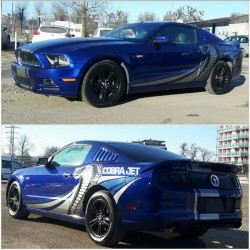 COBRA JET Metallic Side Graphic Decals Set for Ford Mustang 2005 - 2014