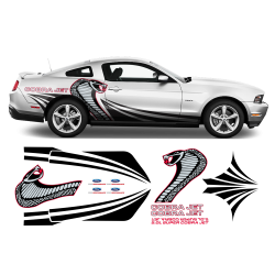 COBRA JET Side Graphic Decals Set for Ford Mustang 2005 - 2014