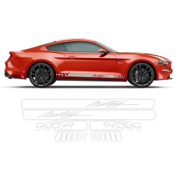 Checkered Rocker Side Stripes for Ford Mustang 2015 - 2021