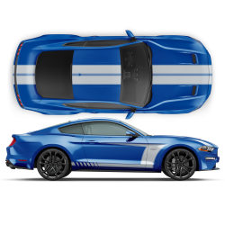 Racing Top Stripes / Side Graphics decals set for Ford Mustang 2015 - 2020