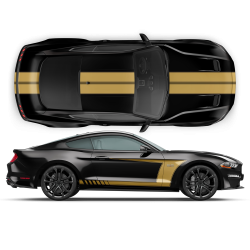 Racing Top Stripes / Side Graphics decals set for Ford Mustang 2015 - 2020