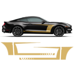 Racing Top Stripes / Side Graphics decals set for Ford Mustang 2015 - 2020