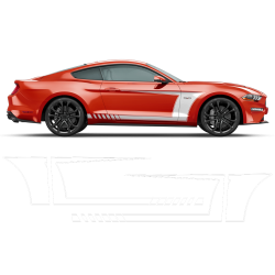 Racing Top Stripes / Side Graphics decals set for Ford Mustang 2015 - 2020