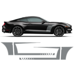 Racing Top Stripes / Side Graphics decals set for Ford Mustang 2015 - 2020