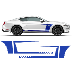 Racing Top Stripes / Side Graphics decals set for Ford Mustang 2015 - 2020