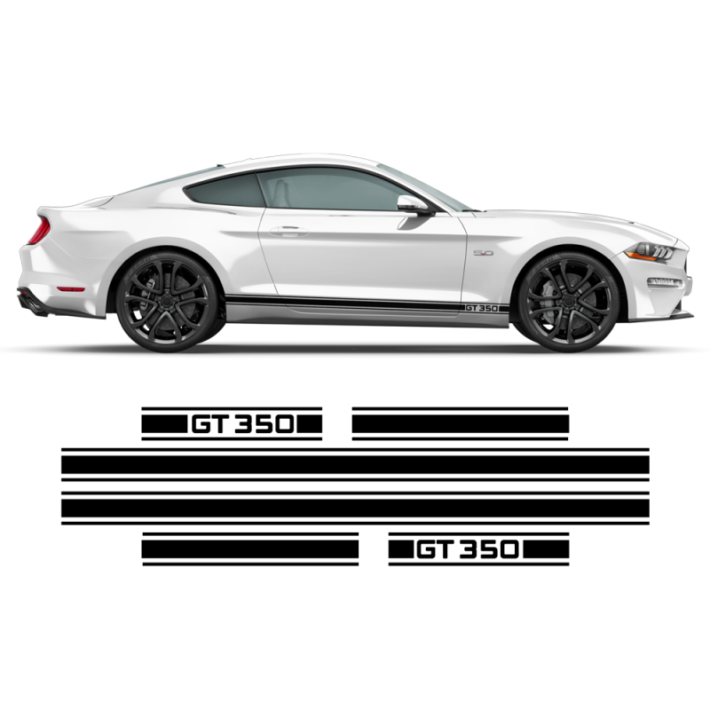 Rocker stripes GT350 for Ford Mustang 2015 - 2020