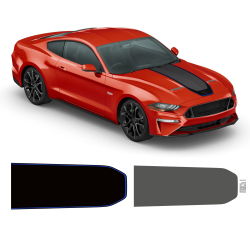 MACH1 Hood Decals Set for Ford Mustang 2018 - 2021