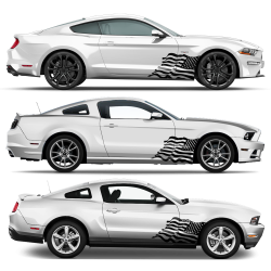 US Flag decals set for Ford Mustang or any car body