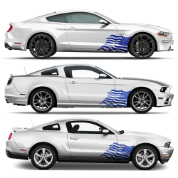 US Flag decals set for Ford Mustang or any car body