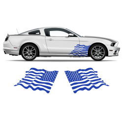 US Flag decals set for Ford Mustang or any car body