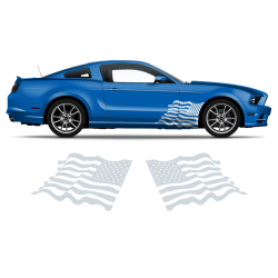 US Flag decals set for Ford Mustang or any car body